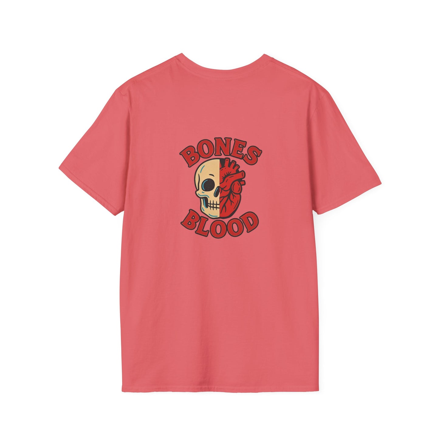 Soft Style Unisex Graphic Tee: Bones and Blood Graphic