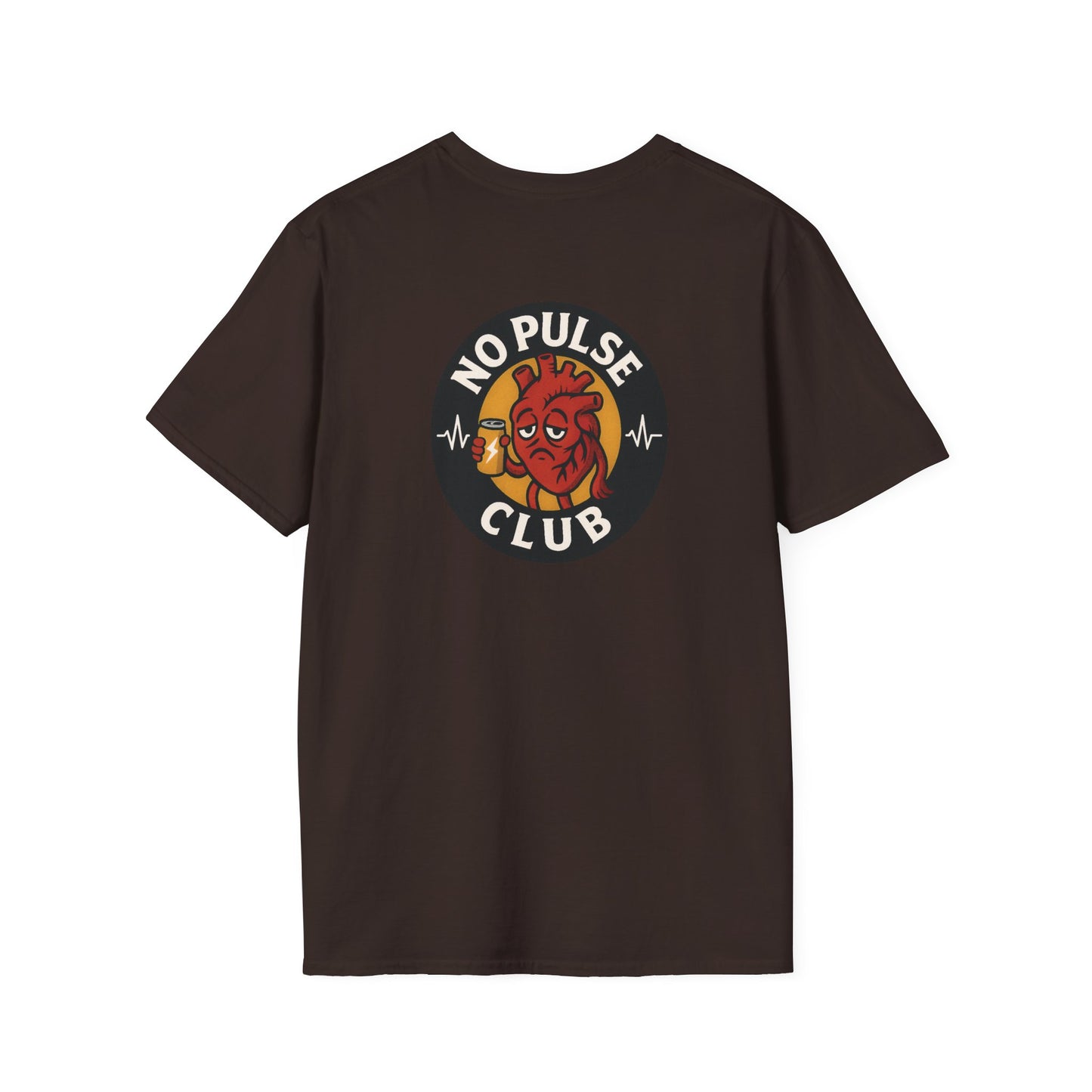 Soft Style Unisex Graphic Tee: No Pulse Club Graphic