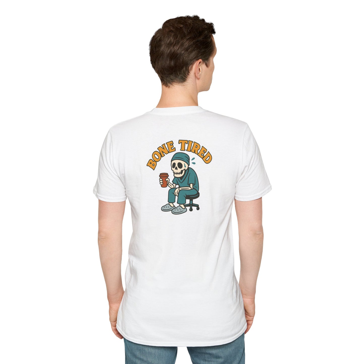 Softstyle Unisex Graphic Tee: Bone Tired Graphic