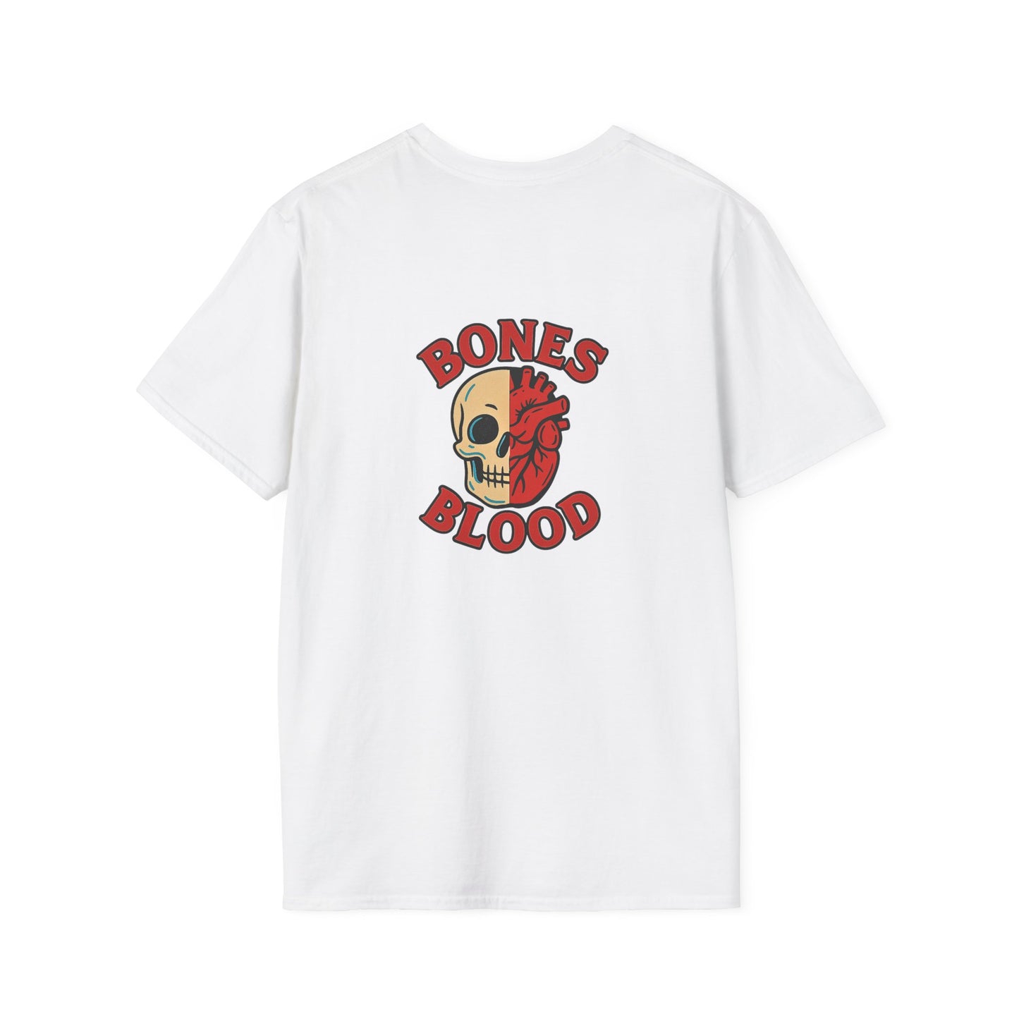 Soft Style Unisex Graphic Tee: Bones and Blood Graphic