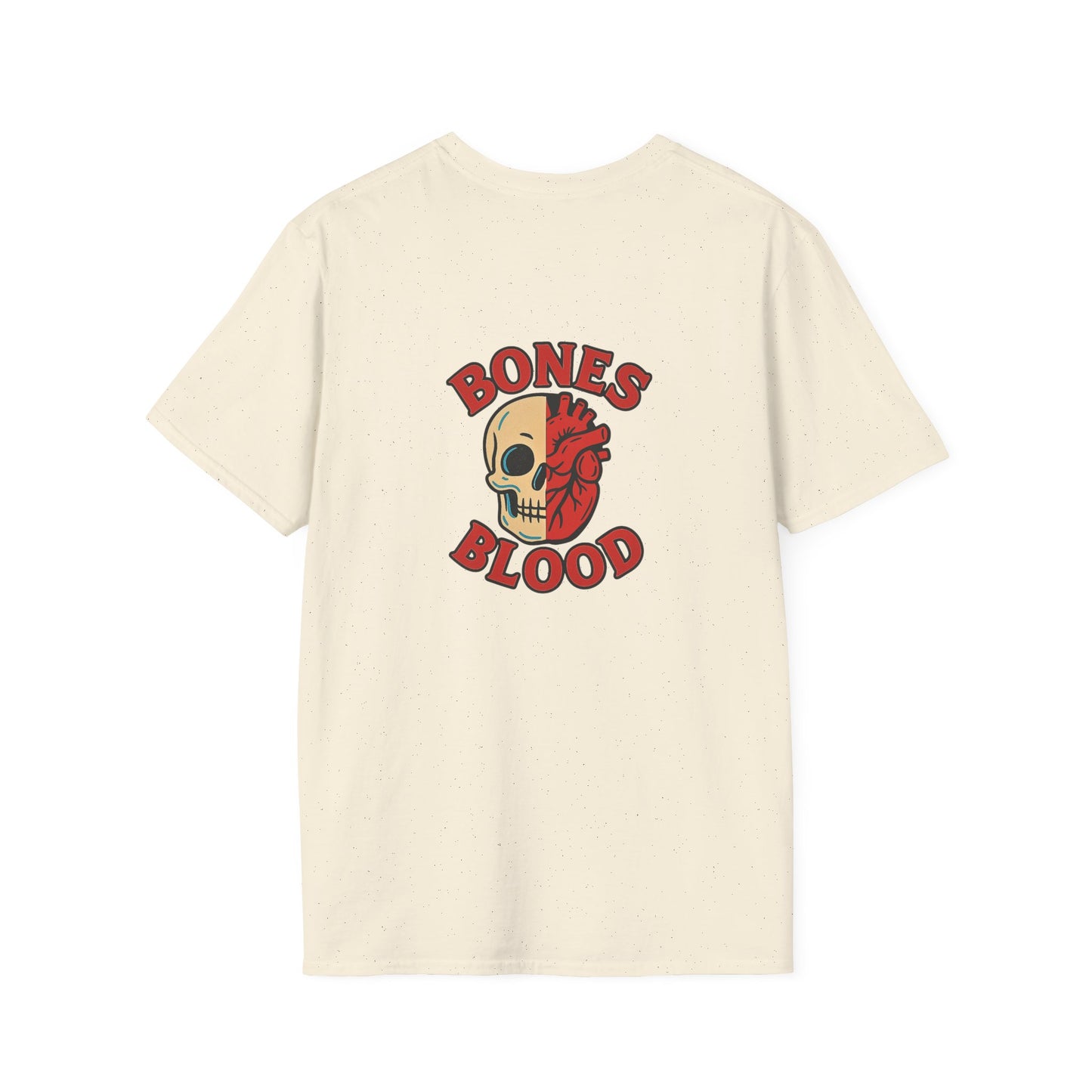Soft Style Unisex Graphic Tee: Bones and Blood Graphic