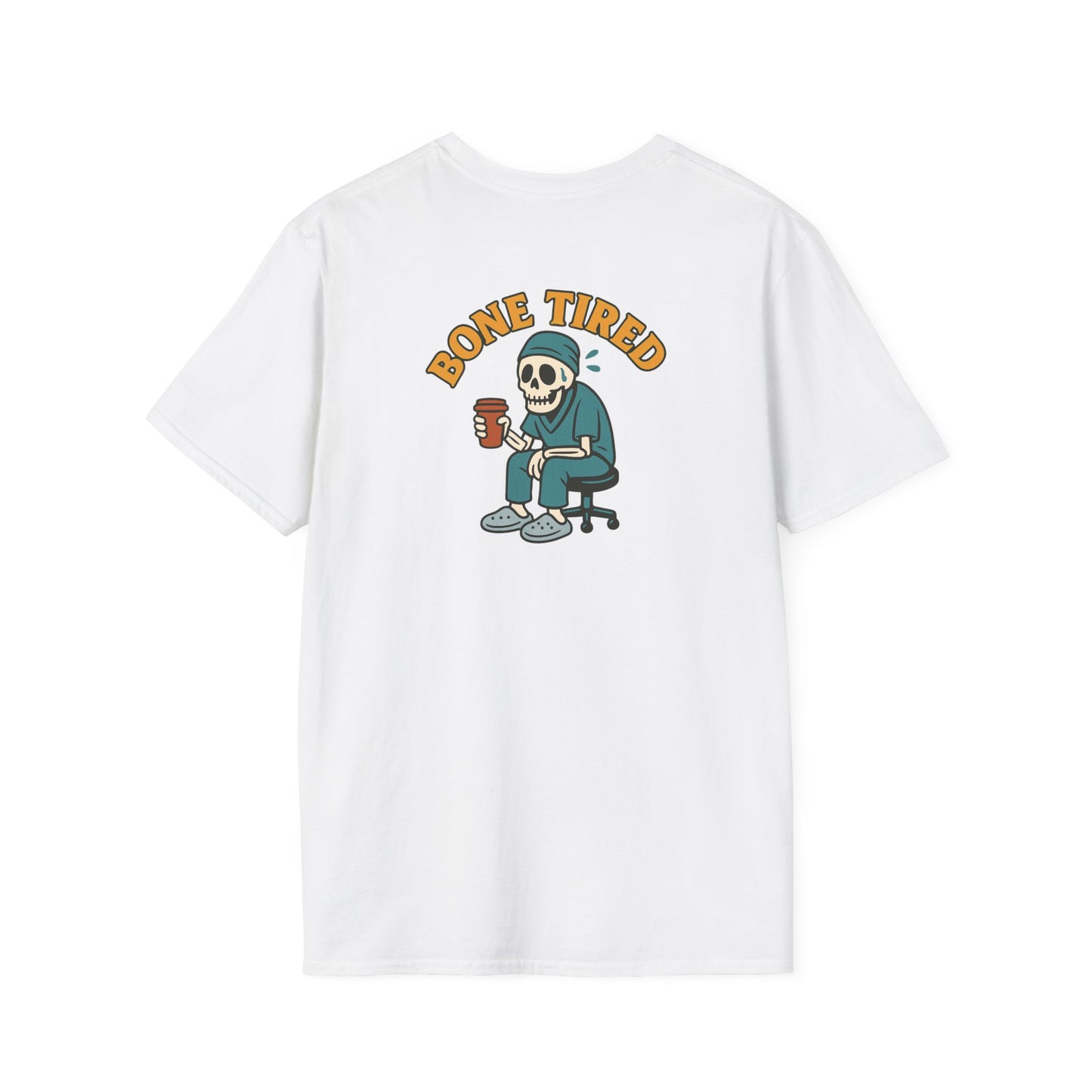 Softstyle Unisex Graphic Tee: Bone Tired Graphic