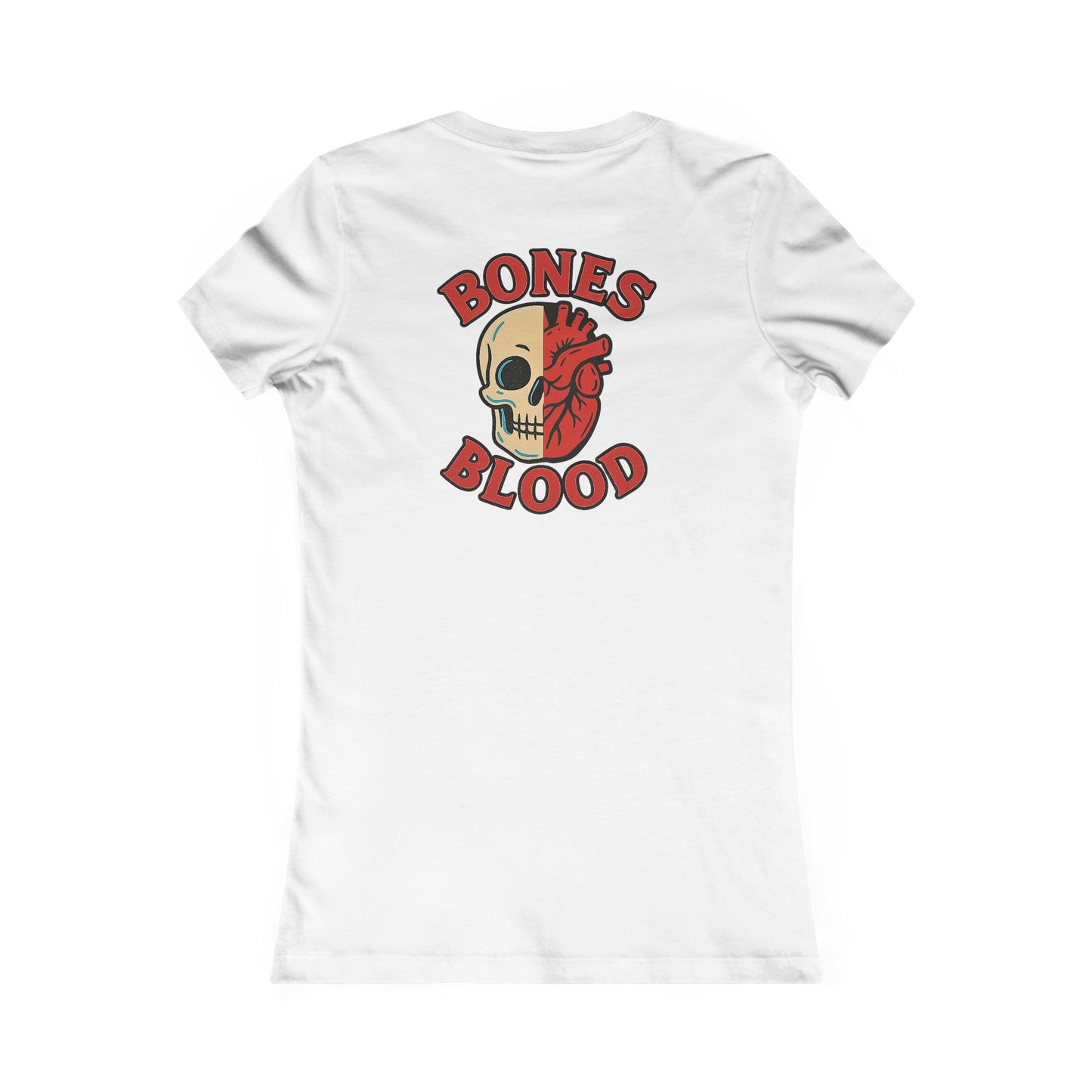 Women's Casual Graphic Tee: Bones and Blood Graphic