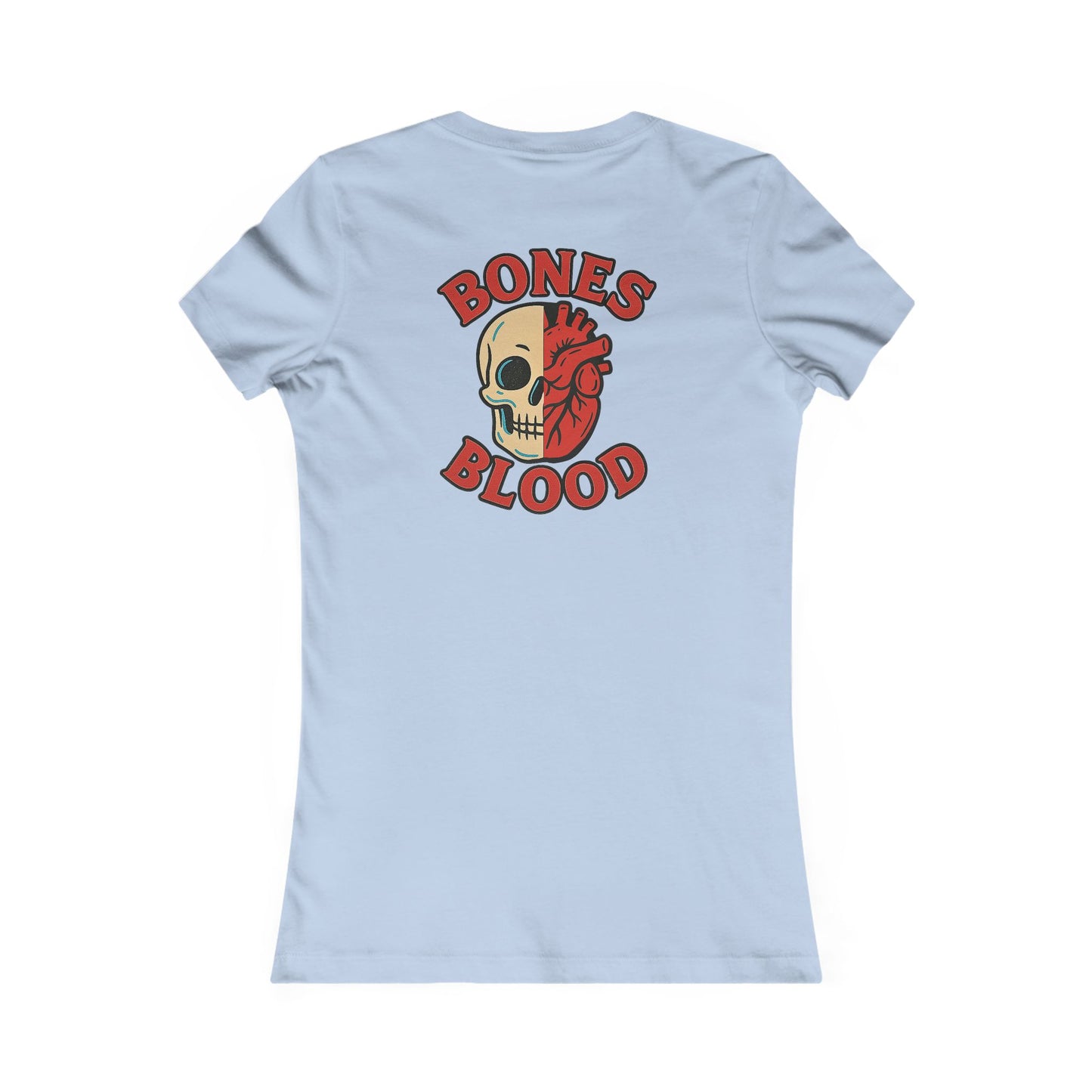 Women's Casual Graphic Tee: Bones and Blood Graphic