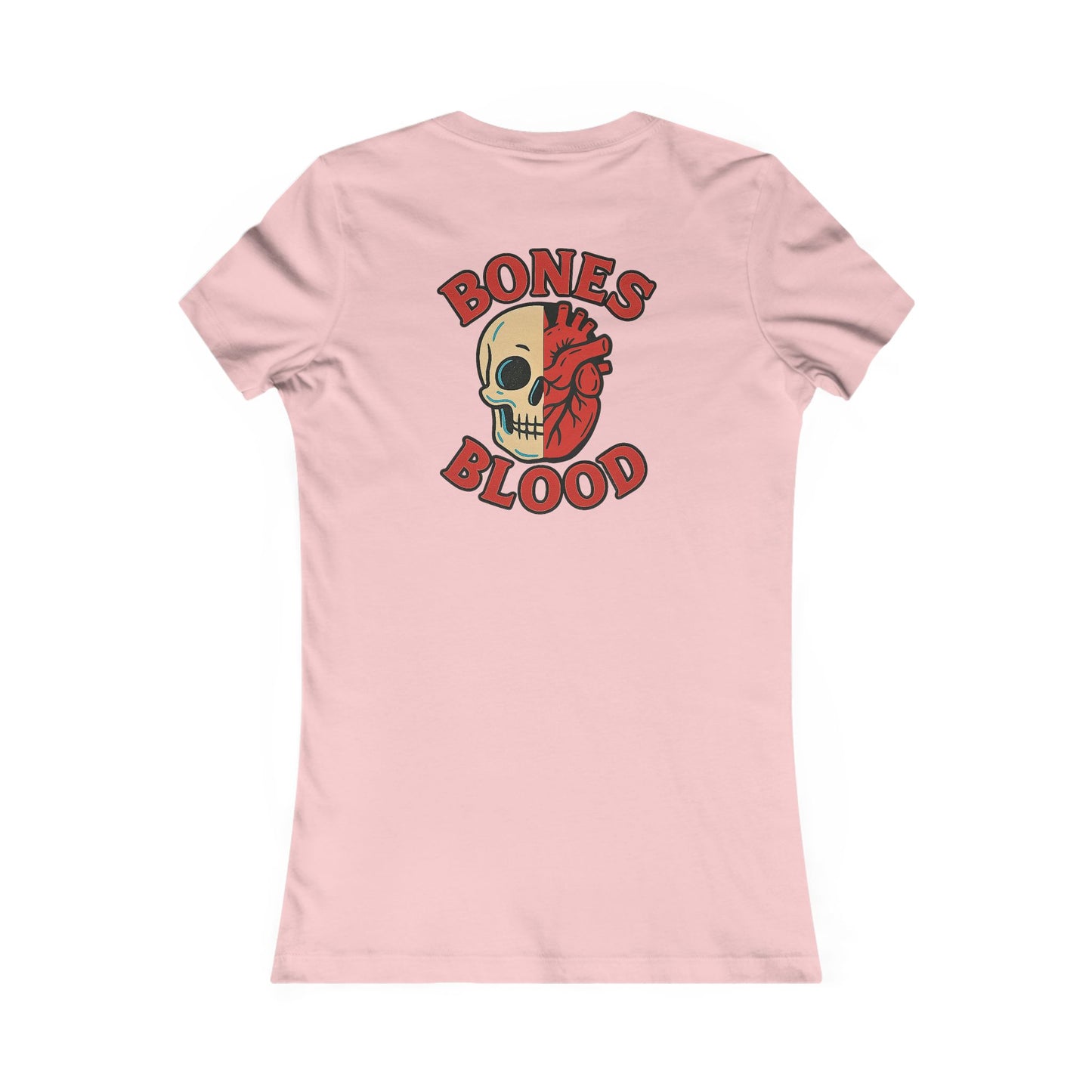 Women's Casual Graphic Tee: Bones and Blood Graphic