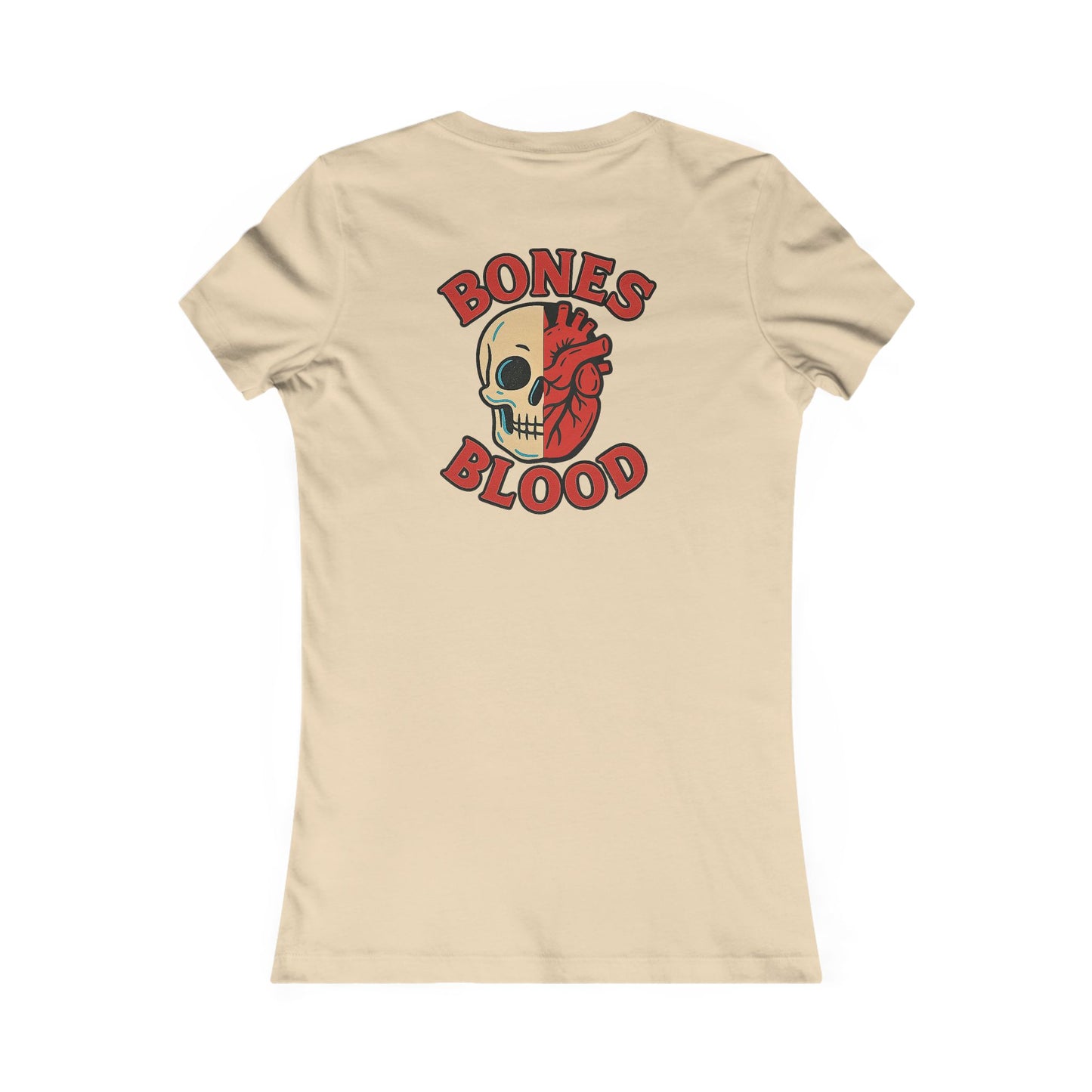 Women's Casual Graphic Tee: Bones and Blood Graphic