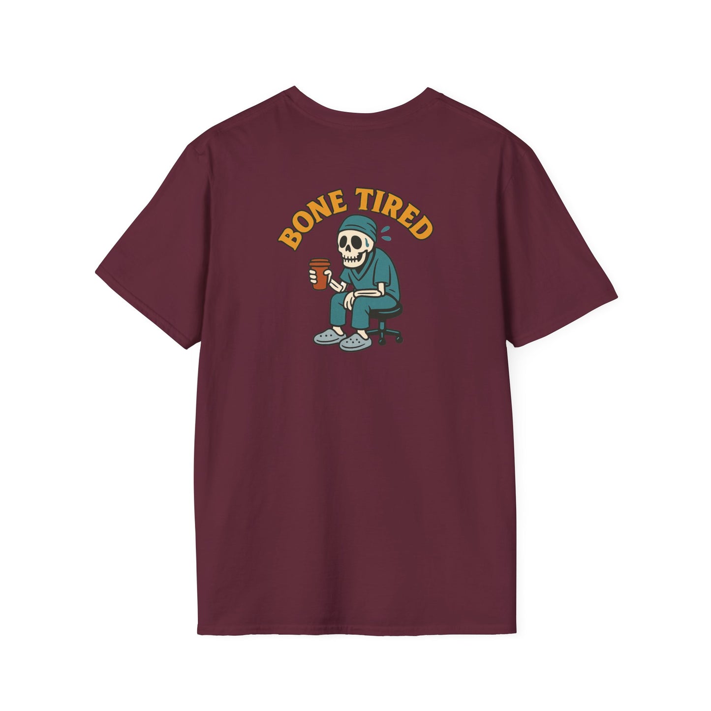 Softstyle Unisex Graphic Tee: Bone Tired Graphic