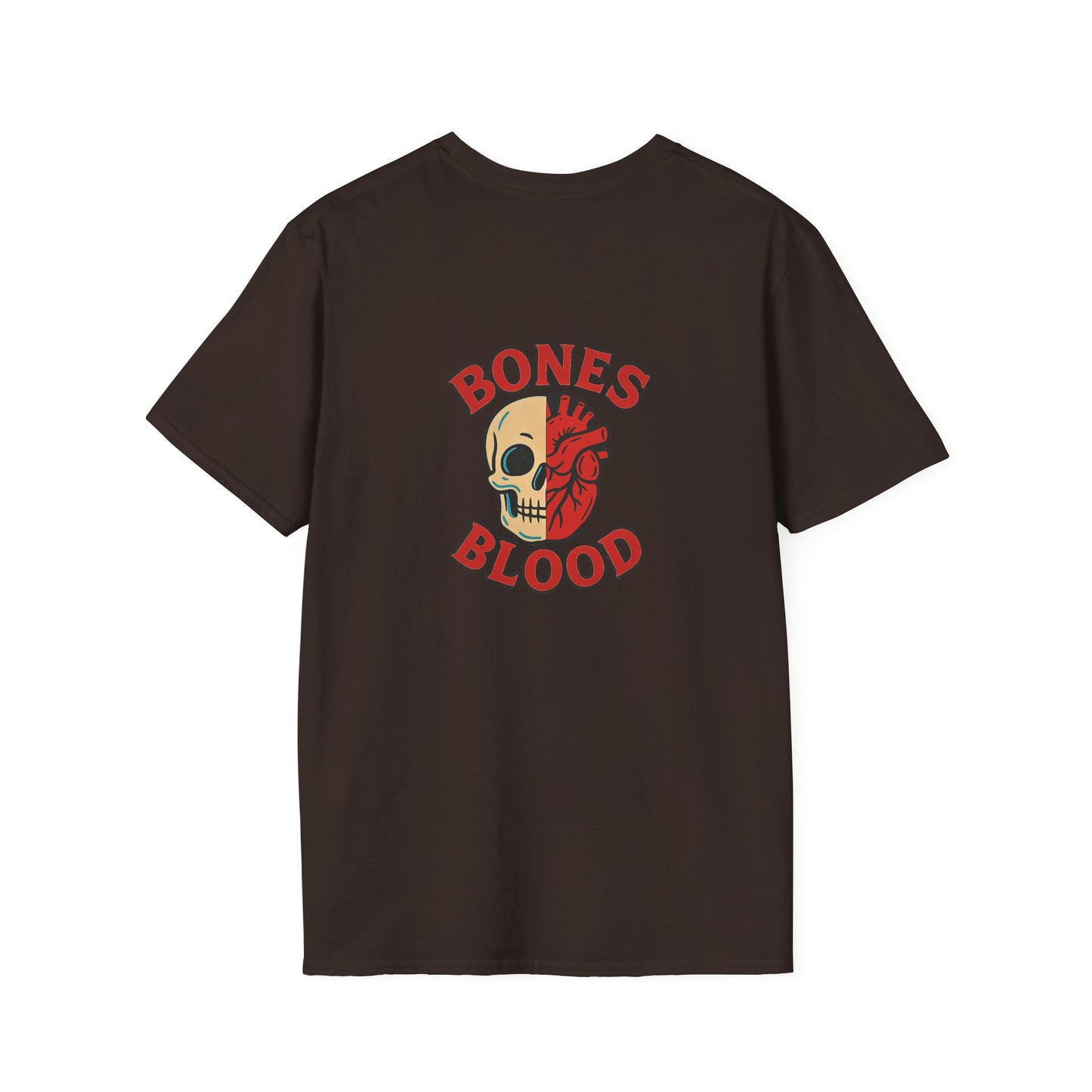 Soft Style Unisex Graphic Tee: Bones and Blood Graphic