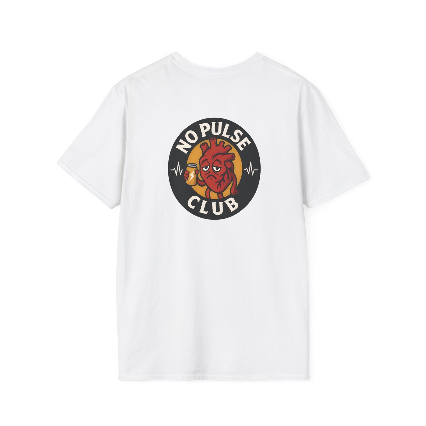 Soft Style Unisex Graphic Tee: No Pulse Club Graphic