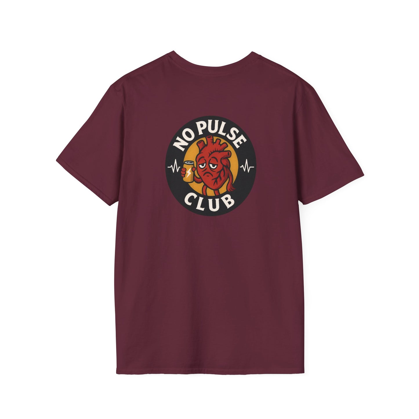 Soft Style Unisex Graphic Tee: No Pulse Club Graphic