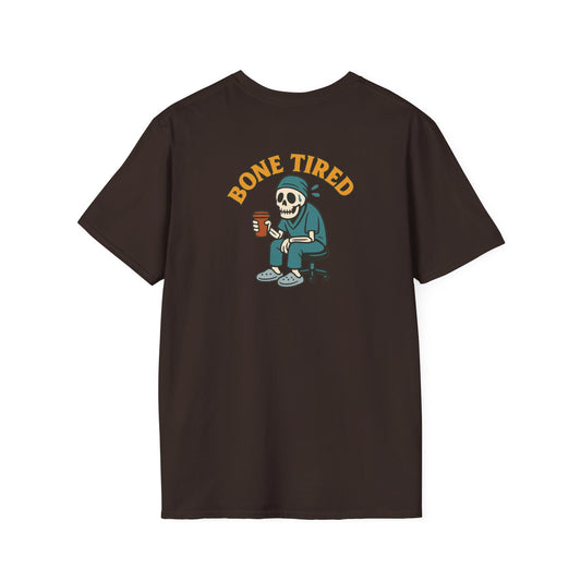 Softstyle Unisex Graphic Tee: Bone Tired Graphic