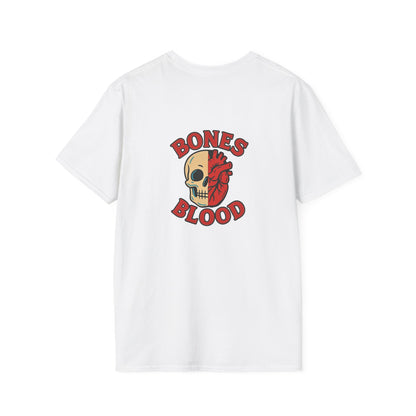 Soft Style Unisex Graphic Tee: Bones and Blood Graphic
