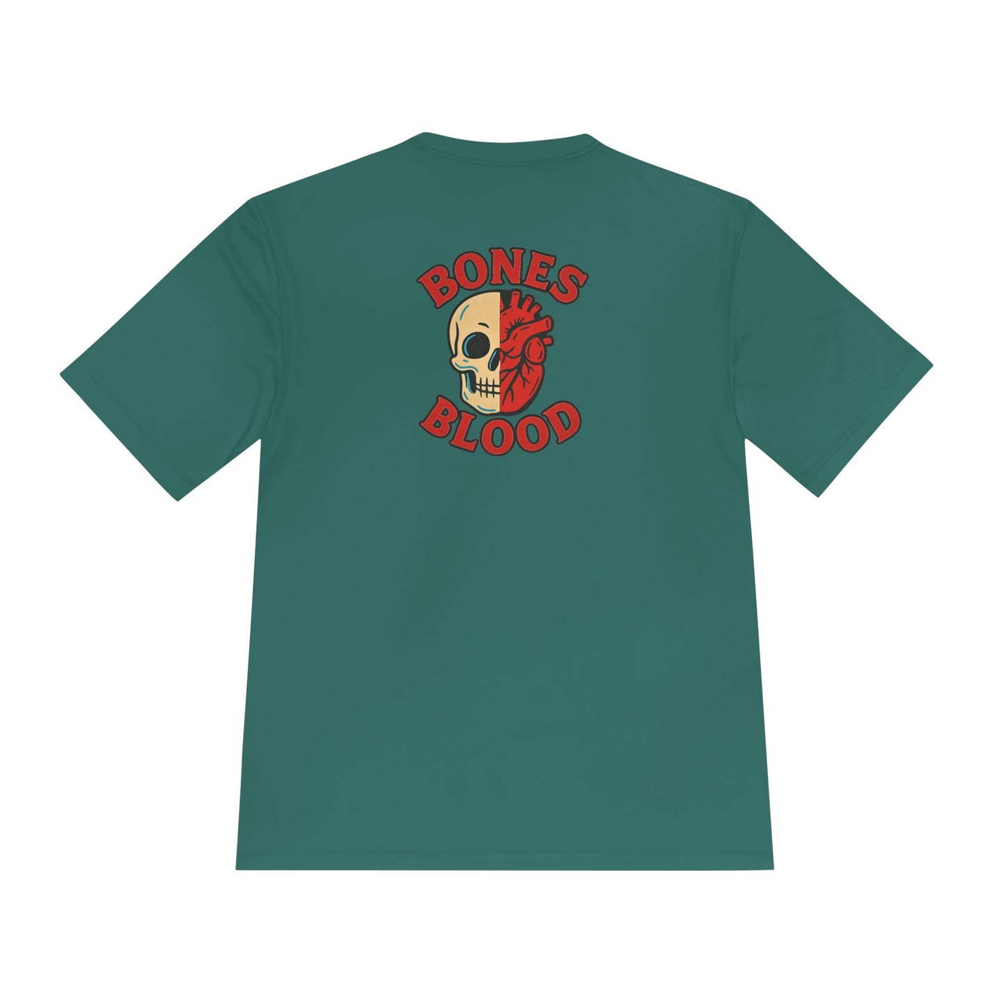 Moisture Wicking Unisex Graphic Tee: Bones and Blood Graphic