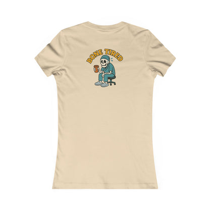 Women's Casual Graphic Tee: Bone Tired Graphic