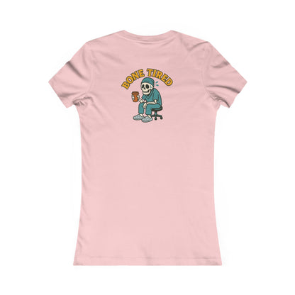 Women's Casual Graphic Tee: Bone Tired Graphic