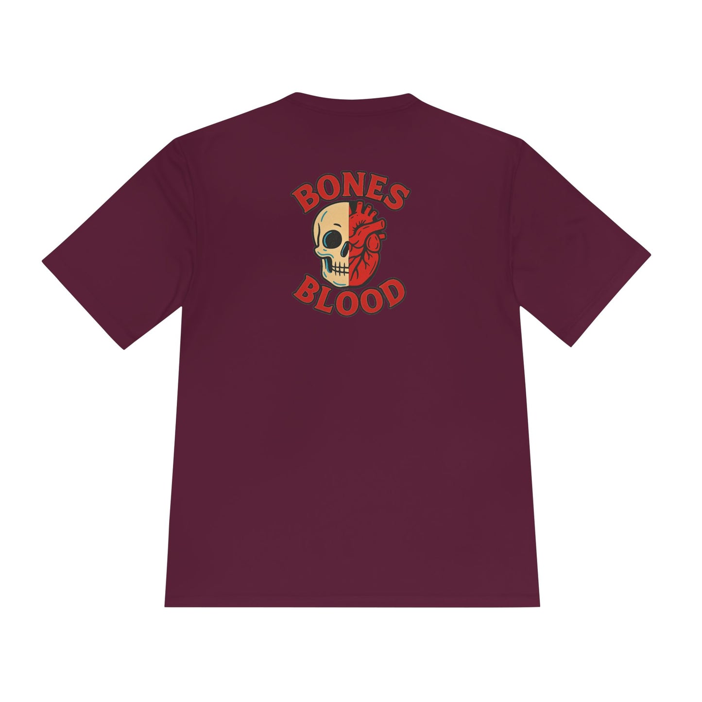 Moisture Wicking Unisex Graphic Tee: Bones and Blood Graphic