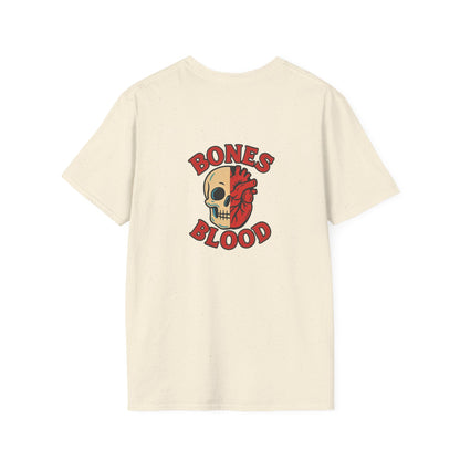 Soft Style Unisex Graphic Tee: Bones and Blood Graphic