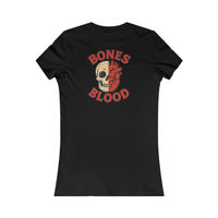 Women's Casual Graphic Tee: Bones and Blood Graphic