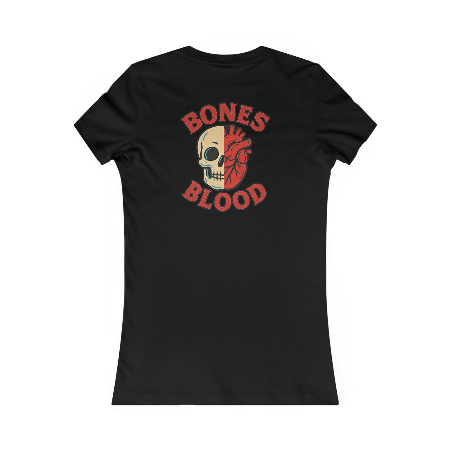 Women's Casual Graphic Tee: Bones and Blood Graphic