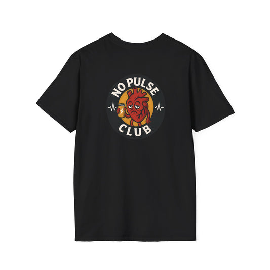 Soft Style Unisex Graphic Tee: No Pulse Club Graphic
