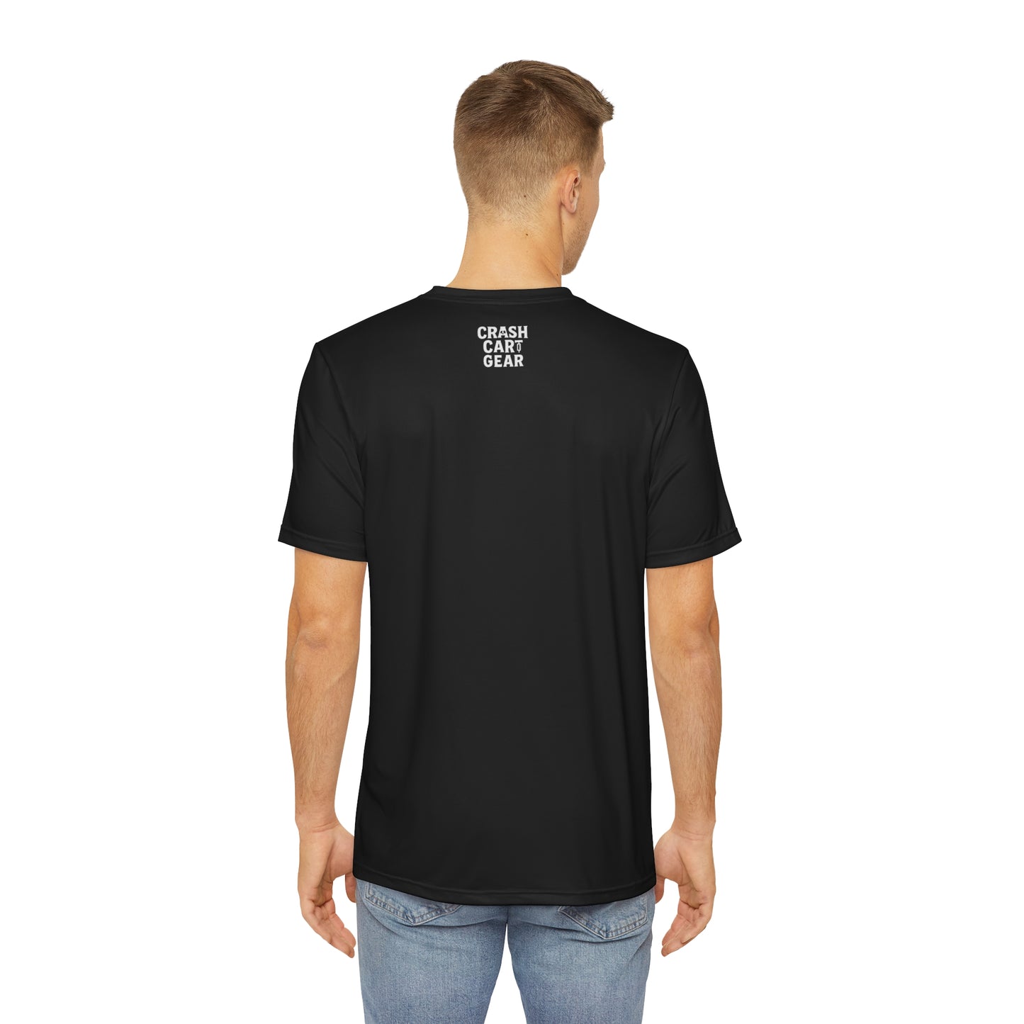 Mens Sport Style Tee: Crash Cart Logo