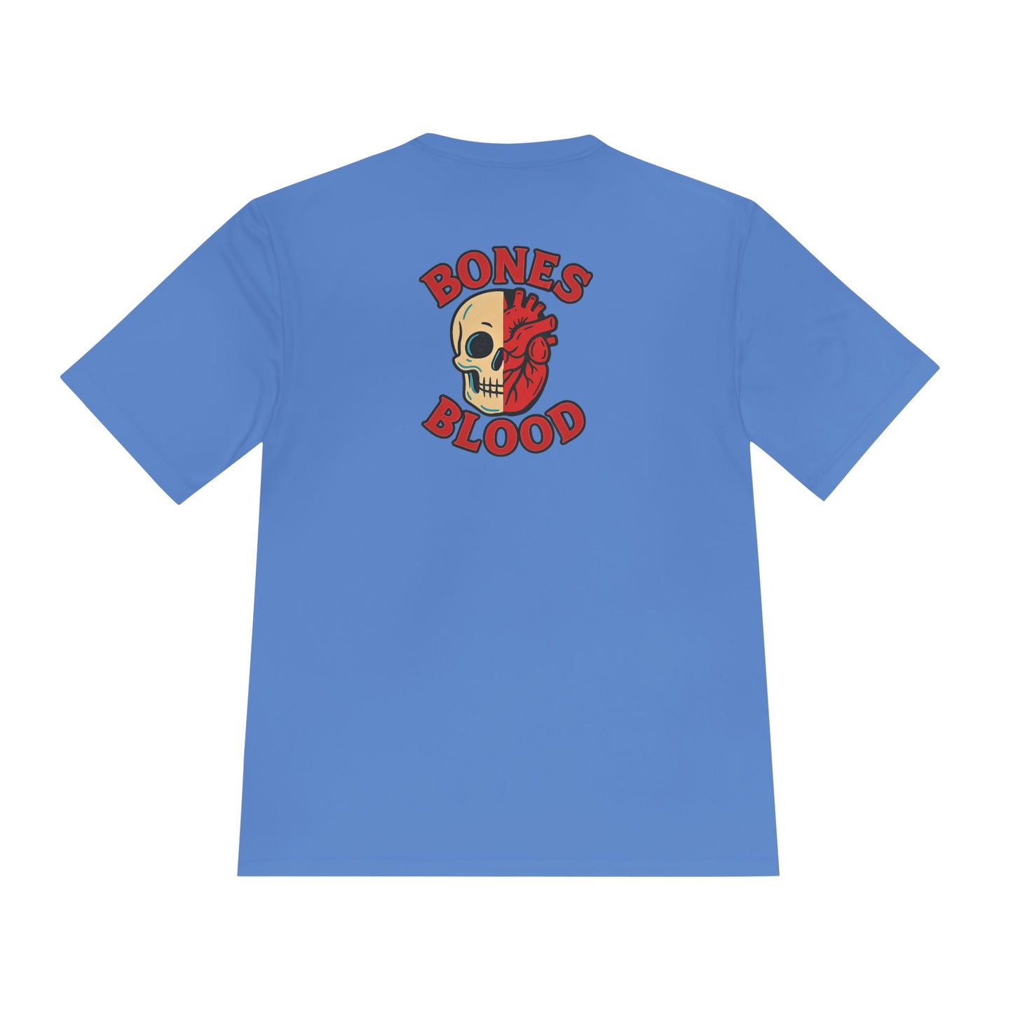 Moisture Wicking Unisex Graphic Tee: Bones and Blood Graphic