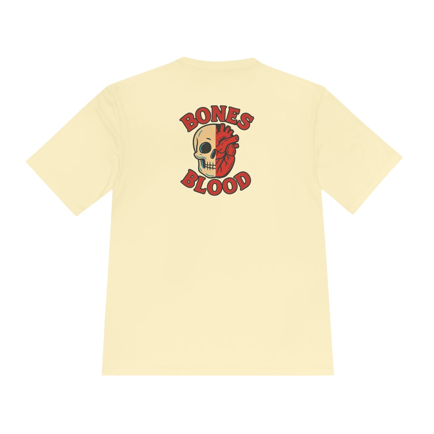 Moisture Wicking Unisex Graphic Tee: Bones and Blood Graphic