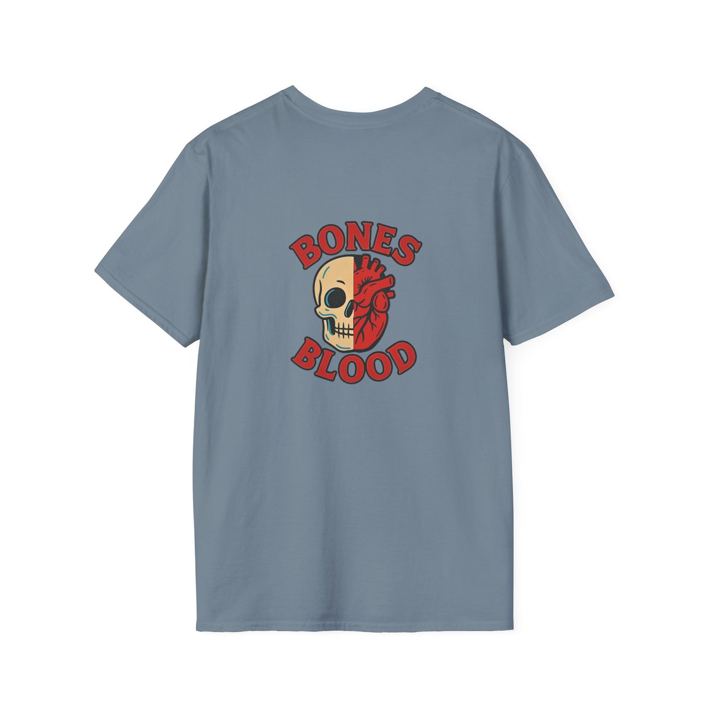 Soft Style Unisex Graphic Tee: Bones and Blood Graphic