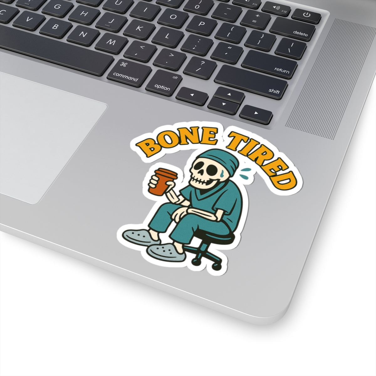 Kiss-Cut Sticker: Bone Tired