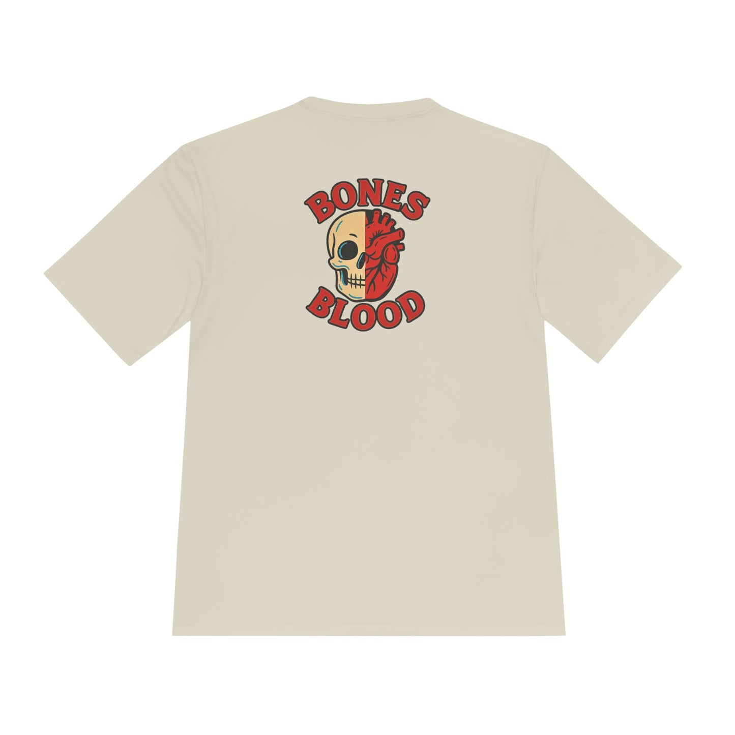 Moisture Wicking Unisex Graphic Tee: Bones and Blood Graphic