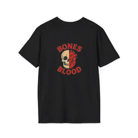 Soft Style Unisex Graphic Tee: Bones and Blood Graphic