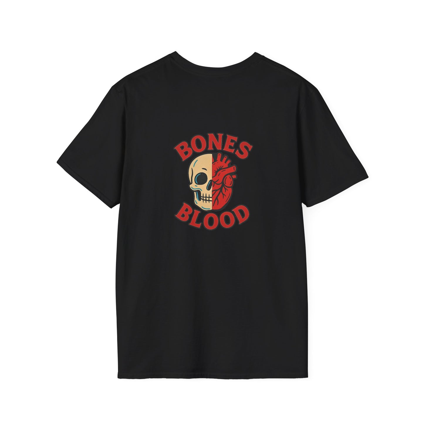 Soft Style Unisex Graphic Tee: Bones and Blood Graphic