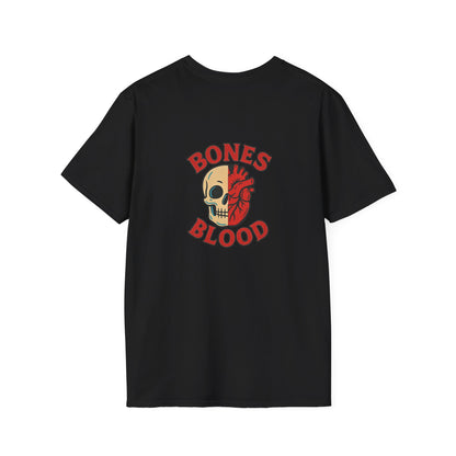 Soft Style Unisex Graphic Tee: Bones and Blood Graphic